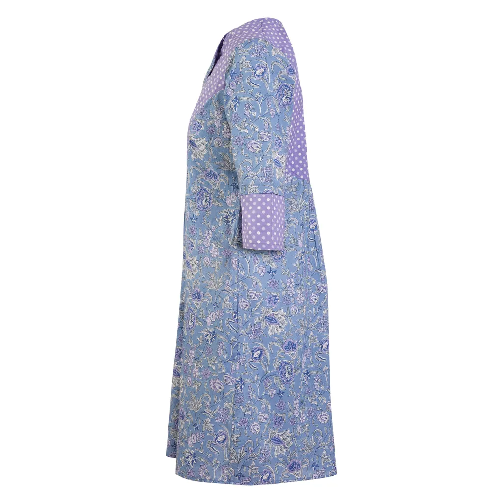 3/4 Sleeve Unicorn Dress /Lilac Spot