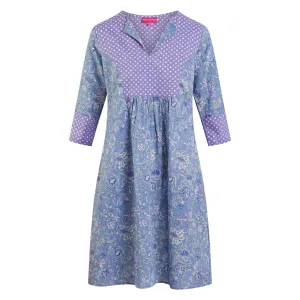 3/4 Sleeve Unicorn Dress /Lilac Spot