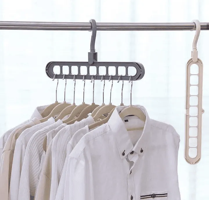 360˚ Degree 9 Multi-Port Support Hanger, Space Saving Cloth Hanger