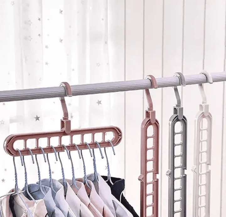 360˚ Degree 9 Multi-Port Support Hanger, Space Saving Cloth Hanger