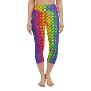 3D Rainbow Pattern Yoga Capris