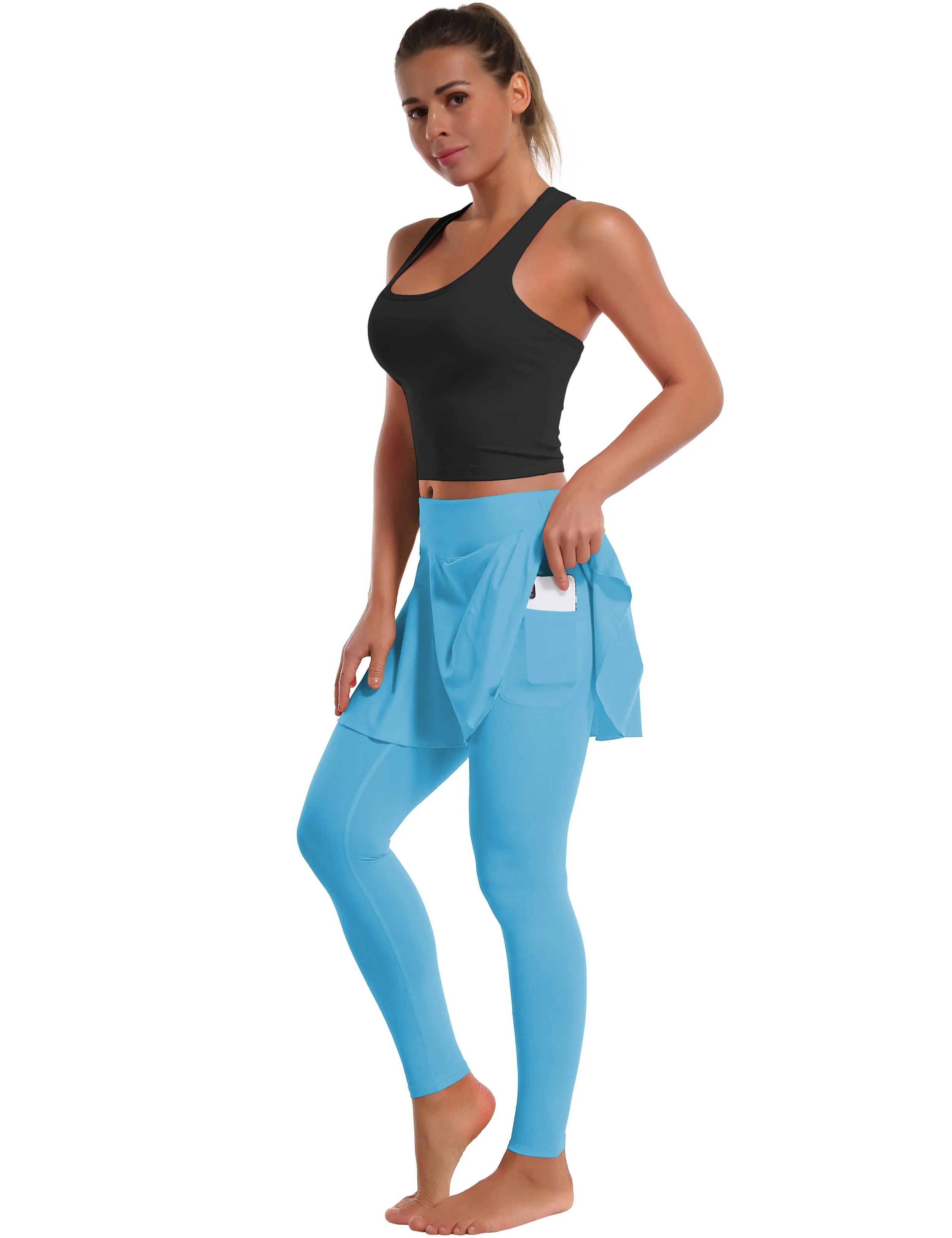 Athletic Tennis Golf Skort with Pocket Shorts blue_yoga