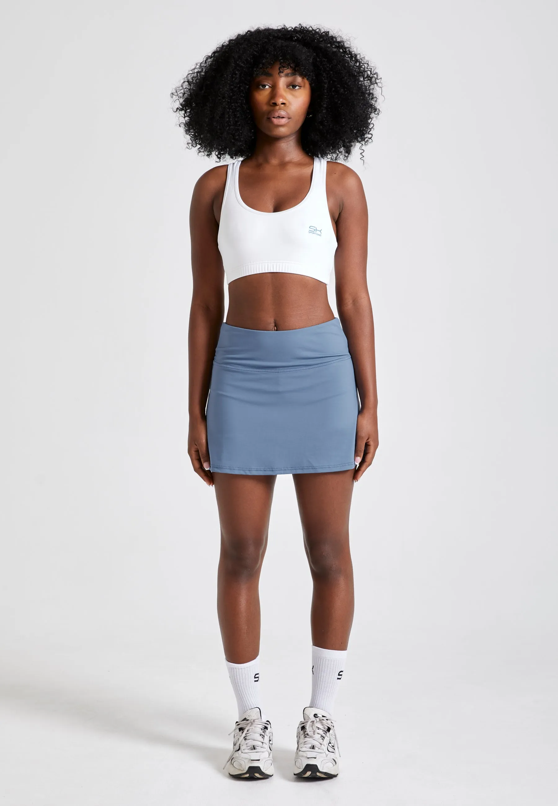 Basic tennis skirt / skort, grey blue