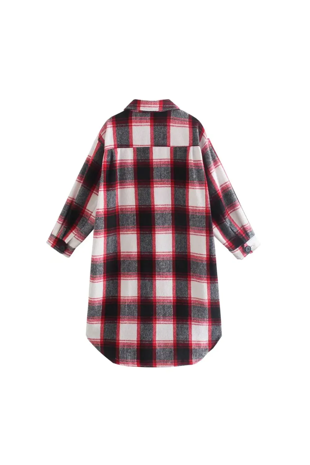 ‘Becky’ Versatile Minimalist Plaid Shirt-Style Jacket