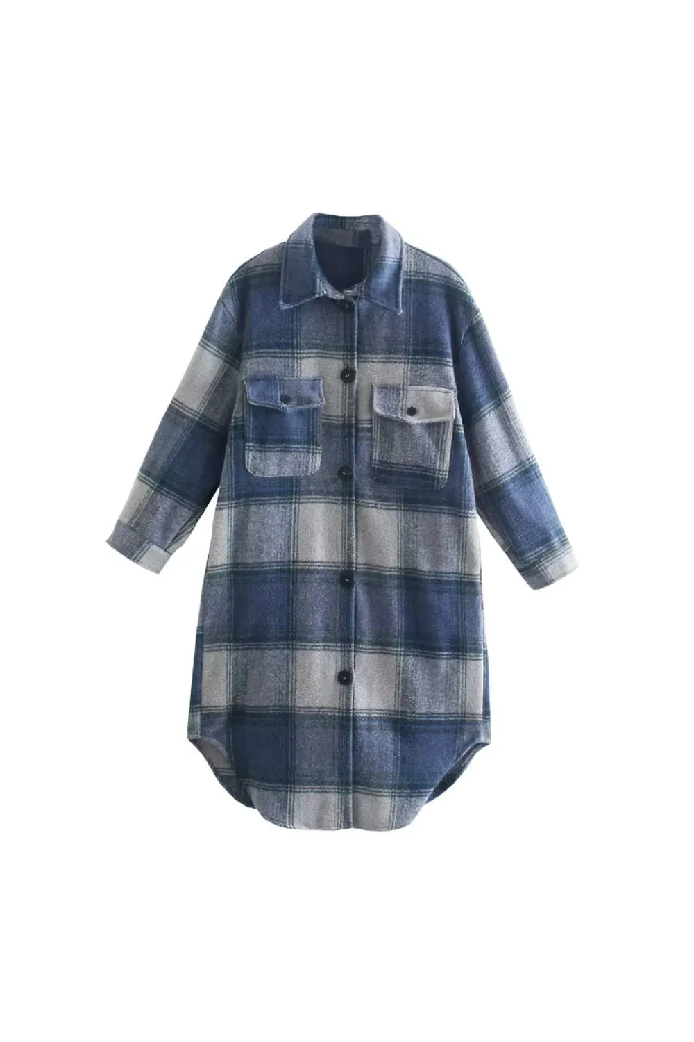 ‘Becky’ Versatile Minimalist Plaid Shirt-Style Jacket