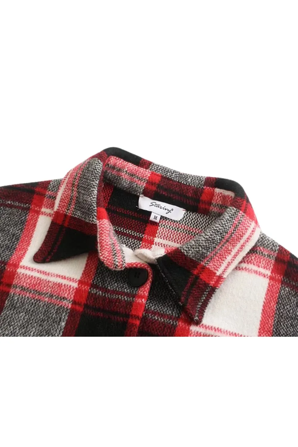 ‘Becky’ Versatile Minimalist Plaid Shirt-Style Jacket