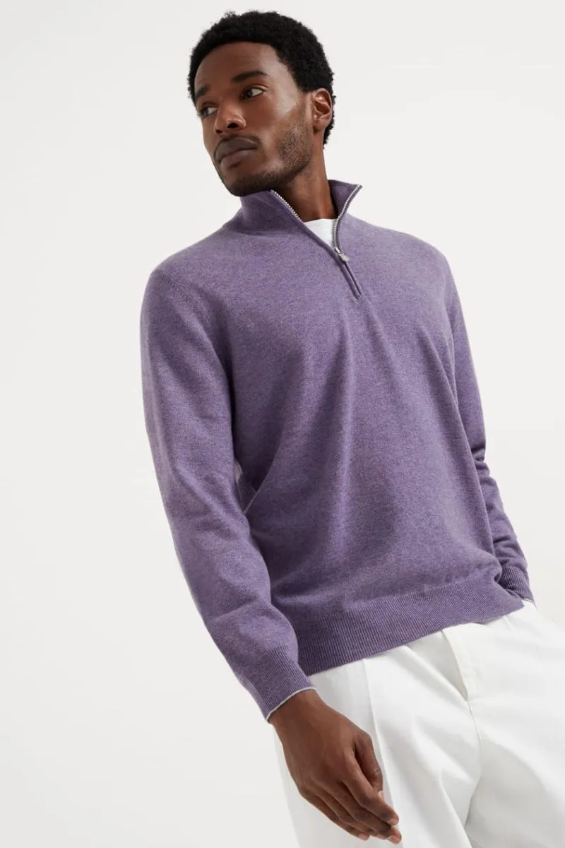 Cashmere Quarter Zip Sweater