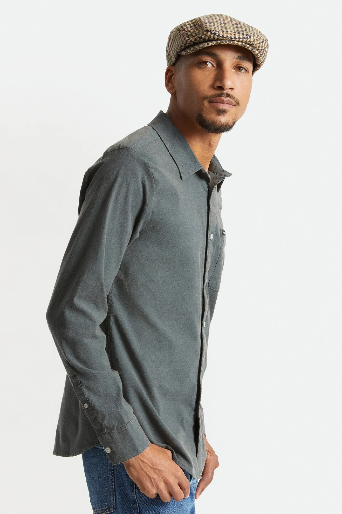 Charter Oxford L/S Woven - Evergreen Sun Wash