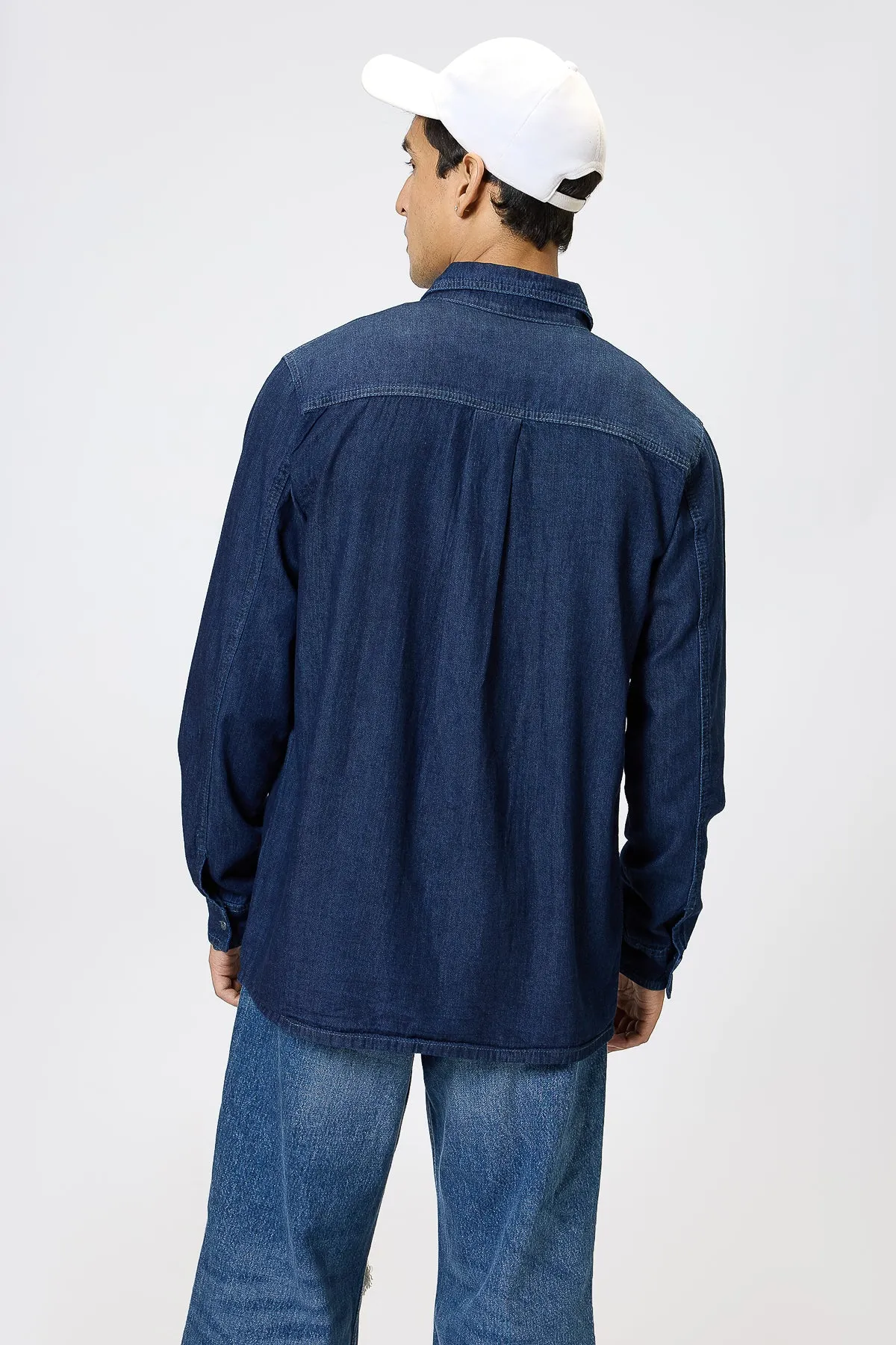 Classic Indigo Full Sleeves Men's Shirt