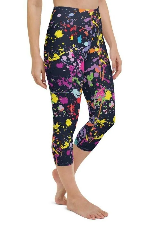 Colorful Abstract Yoga Capris