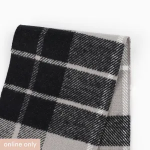 Cotton Twill Plaid Flannelette - Light Grey Mix