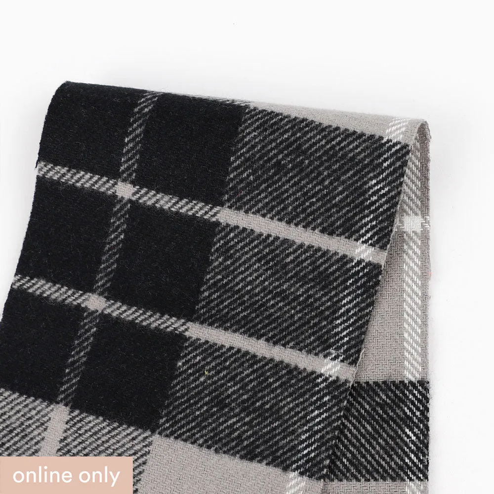 Cotton Twill Plaid Flannelette - Light Grey Mix