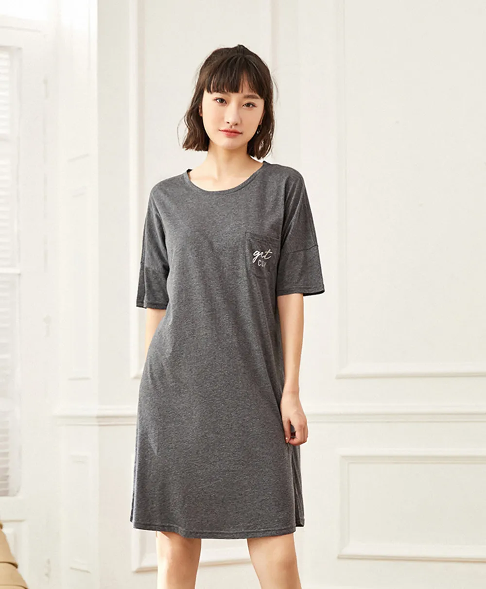 Cozy Melange Midi Sleep Dresses