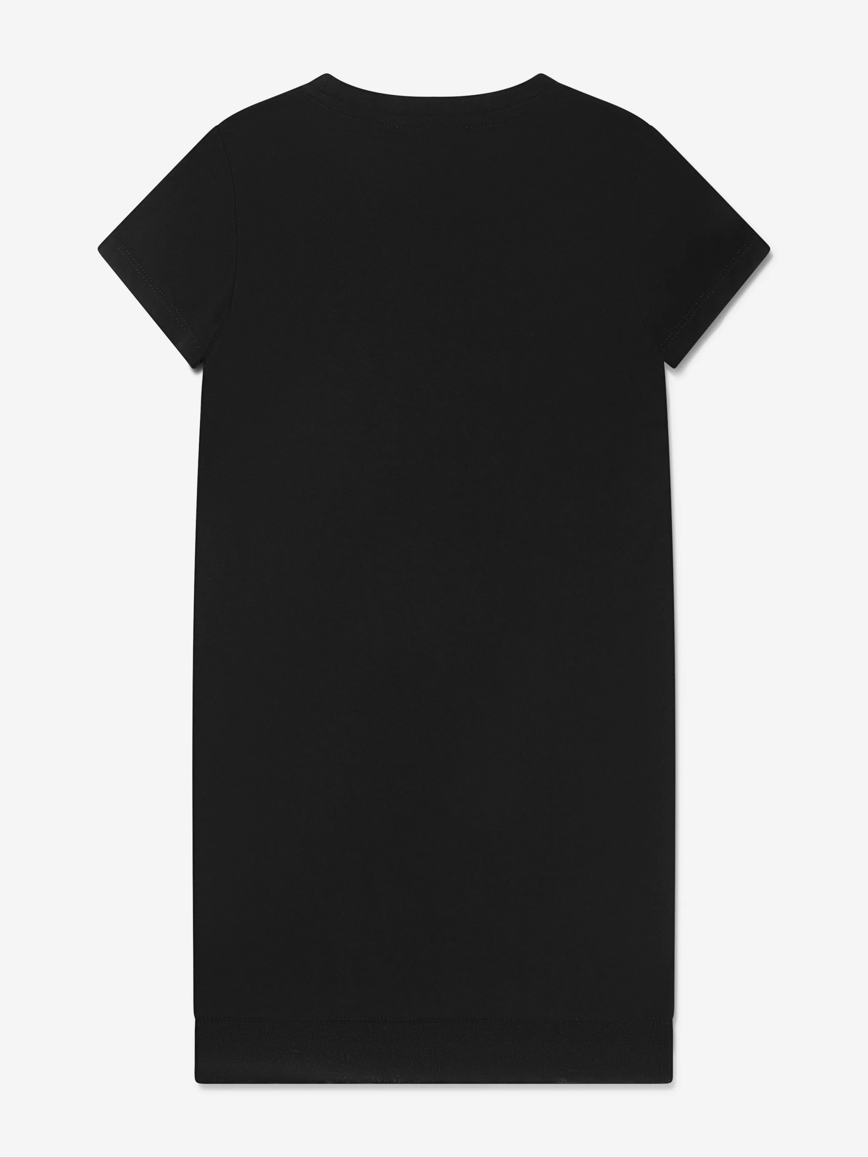 DKNY Girls Embroidered Logo Dress in Black