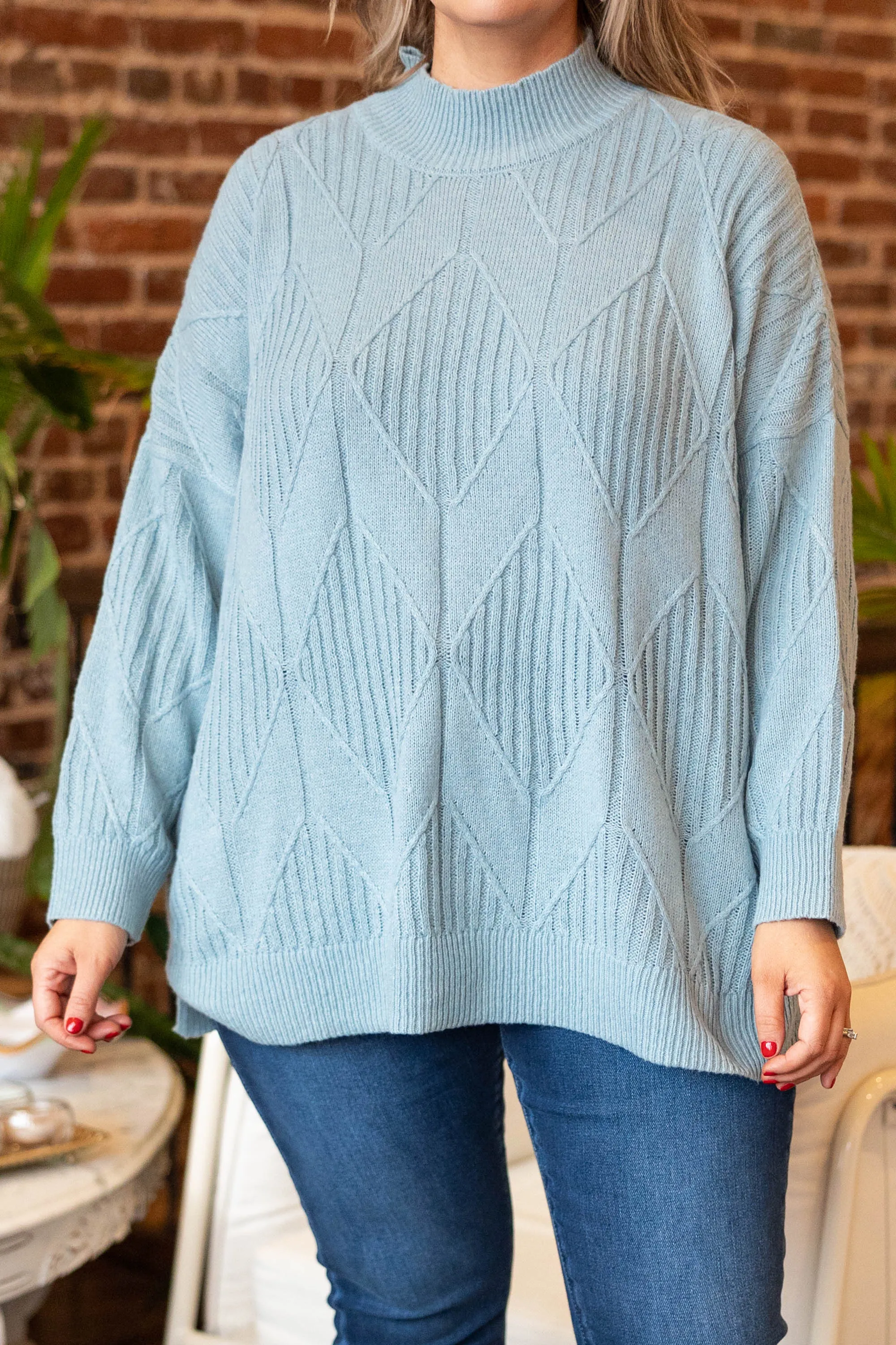 Enchanting Evenings Sweater, Light Blue