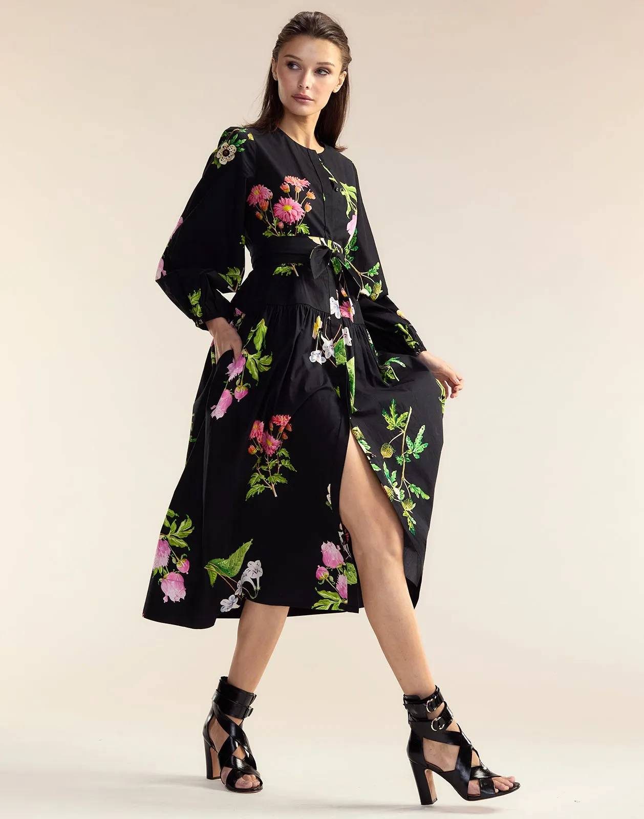 Evermore Cotton Sateen Shirt Dress