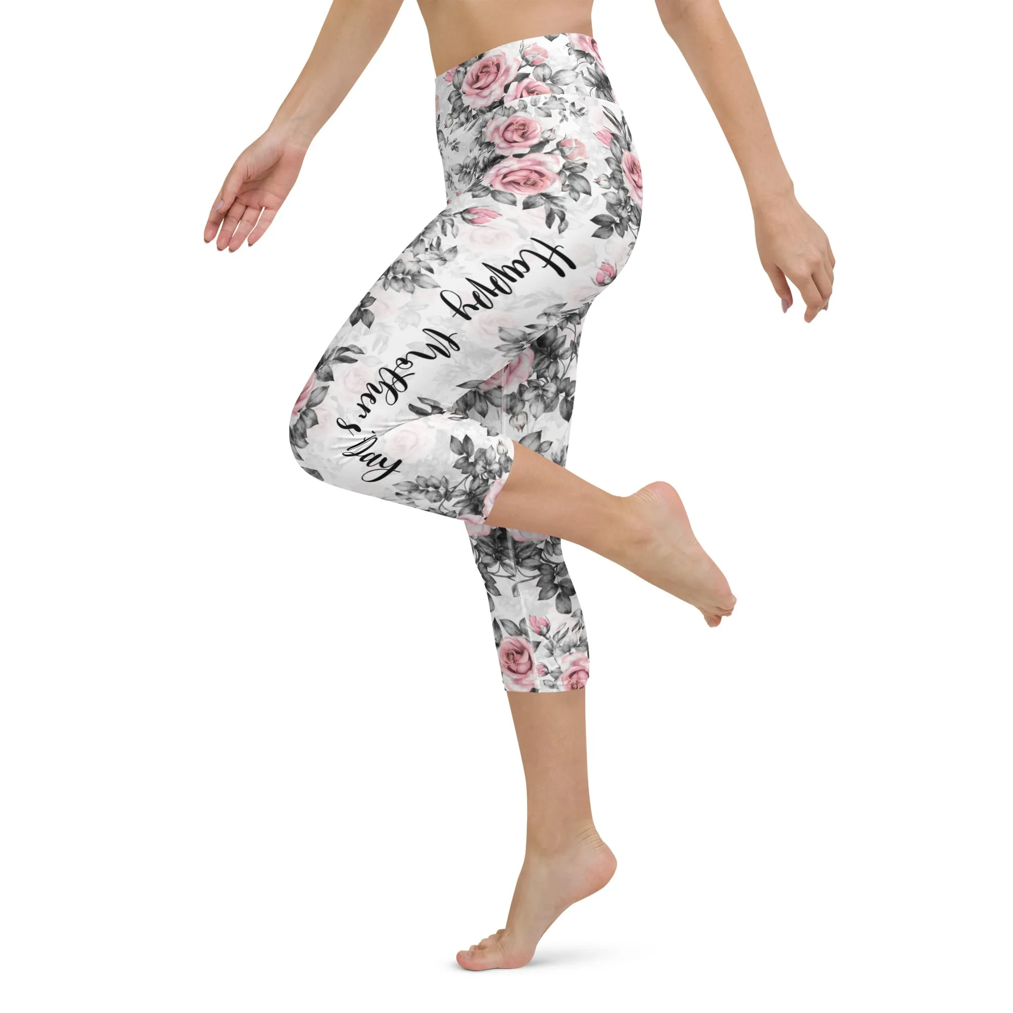 Floral Mother's Day Yoga Capris