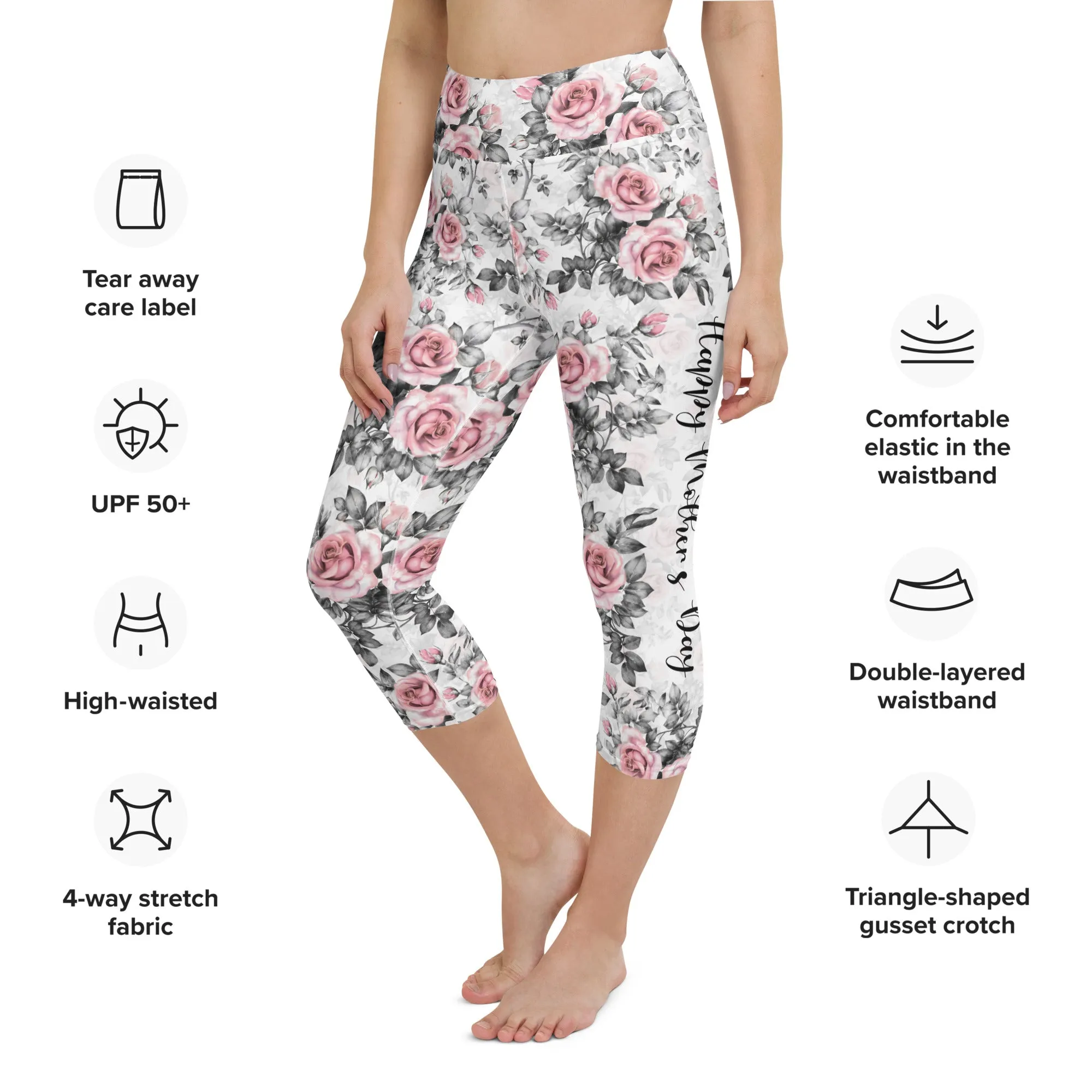 Floral Mother's Day Yoga Capris