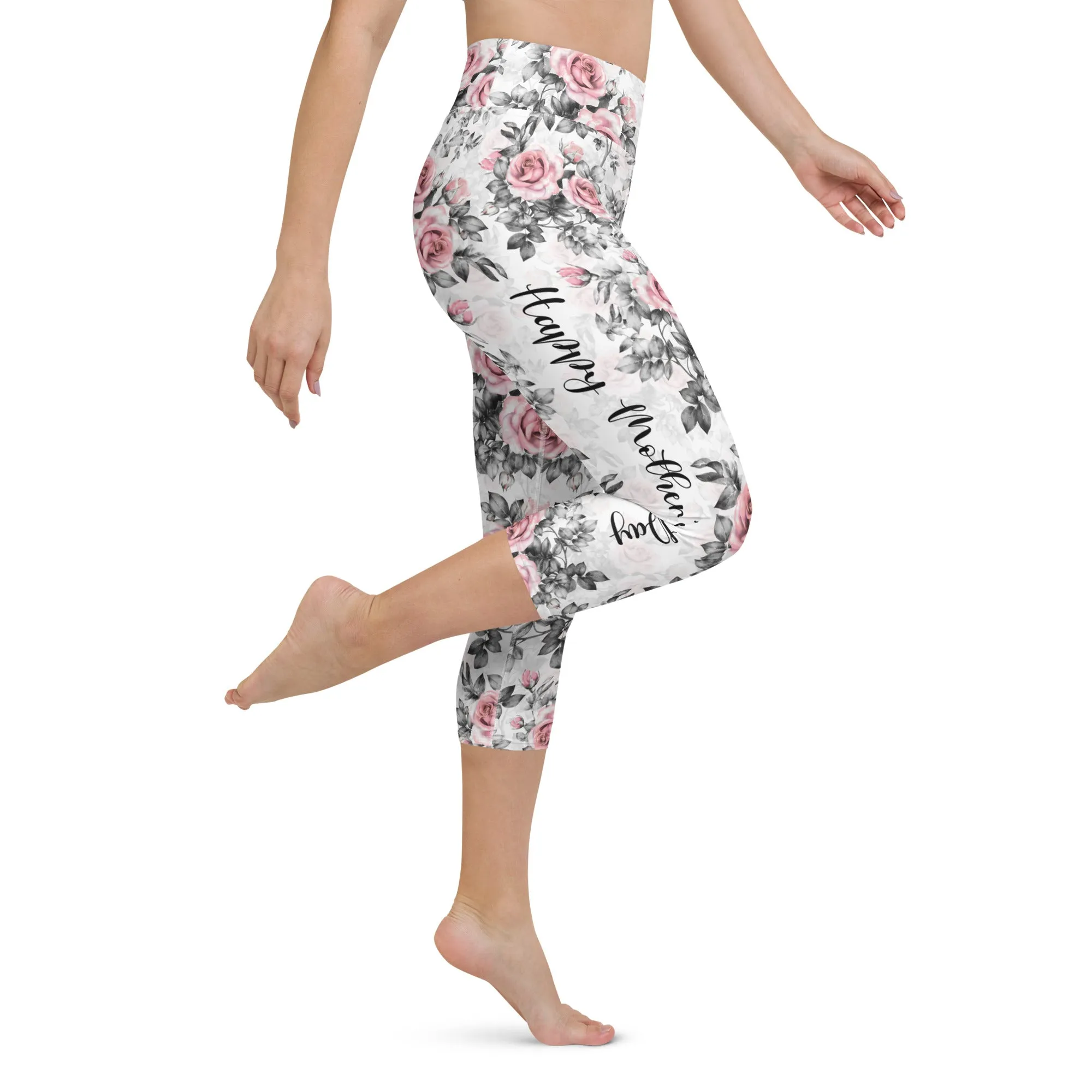 Floral Mother's Day Yoga Capris