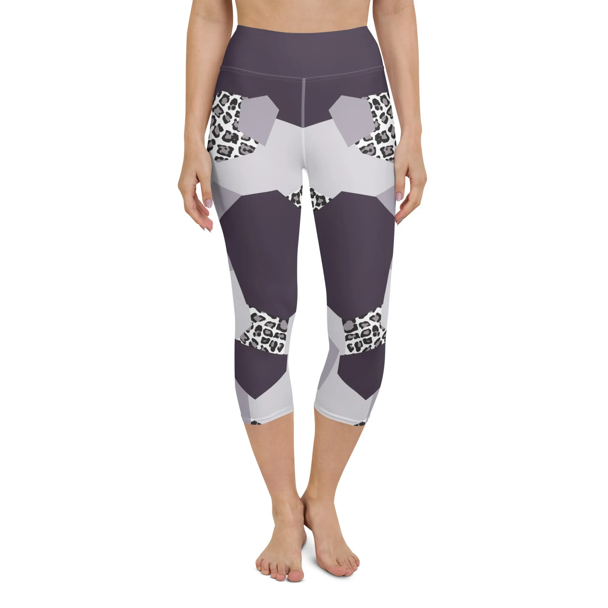 Geometric Animal Print Yoga Capris