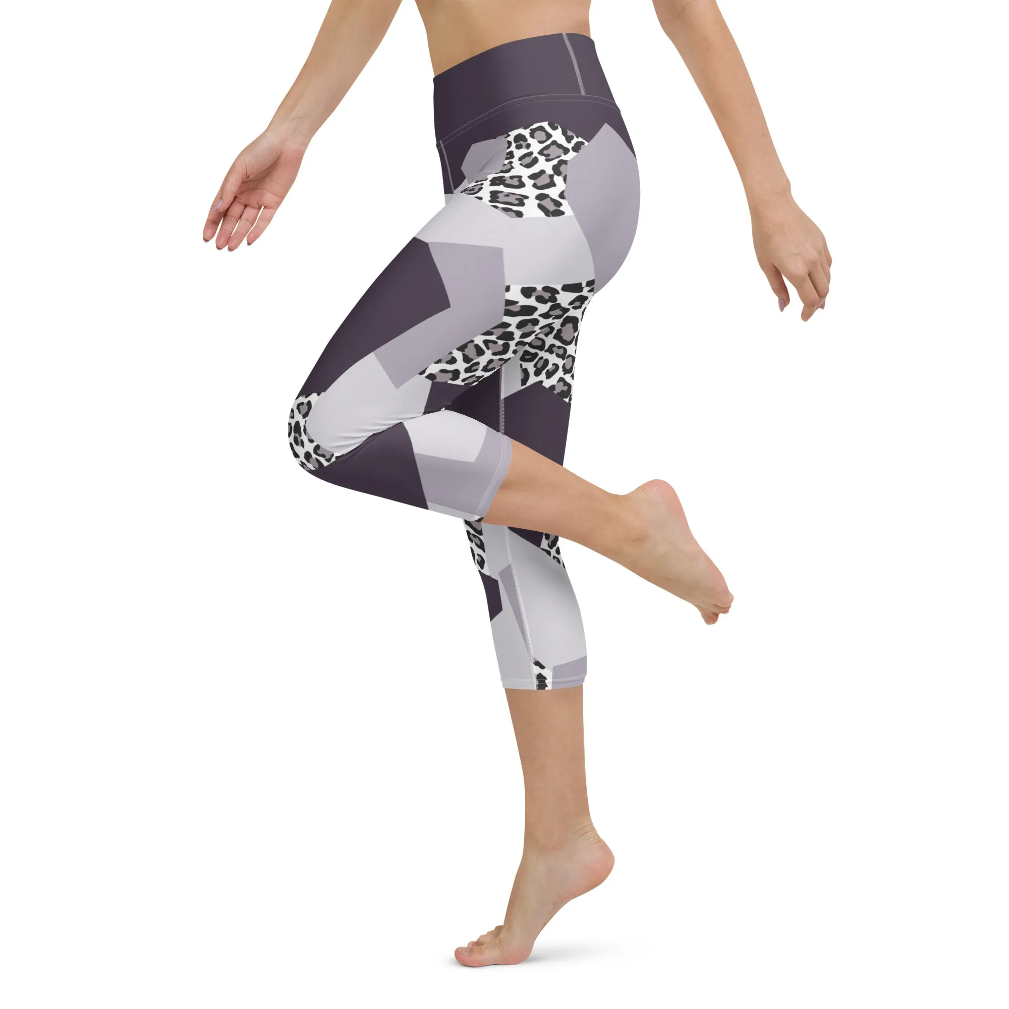 Geometric Animal Print Yoga Capris