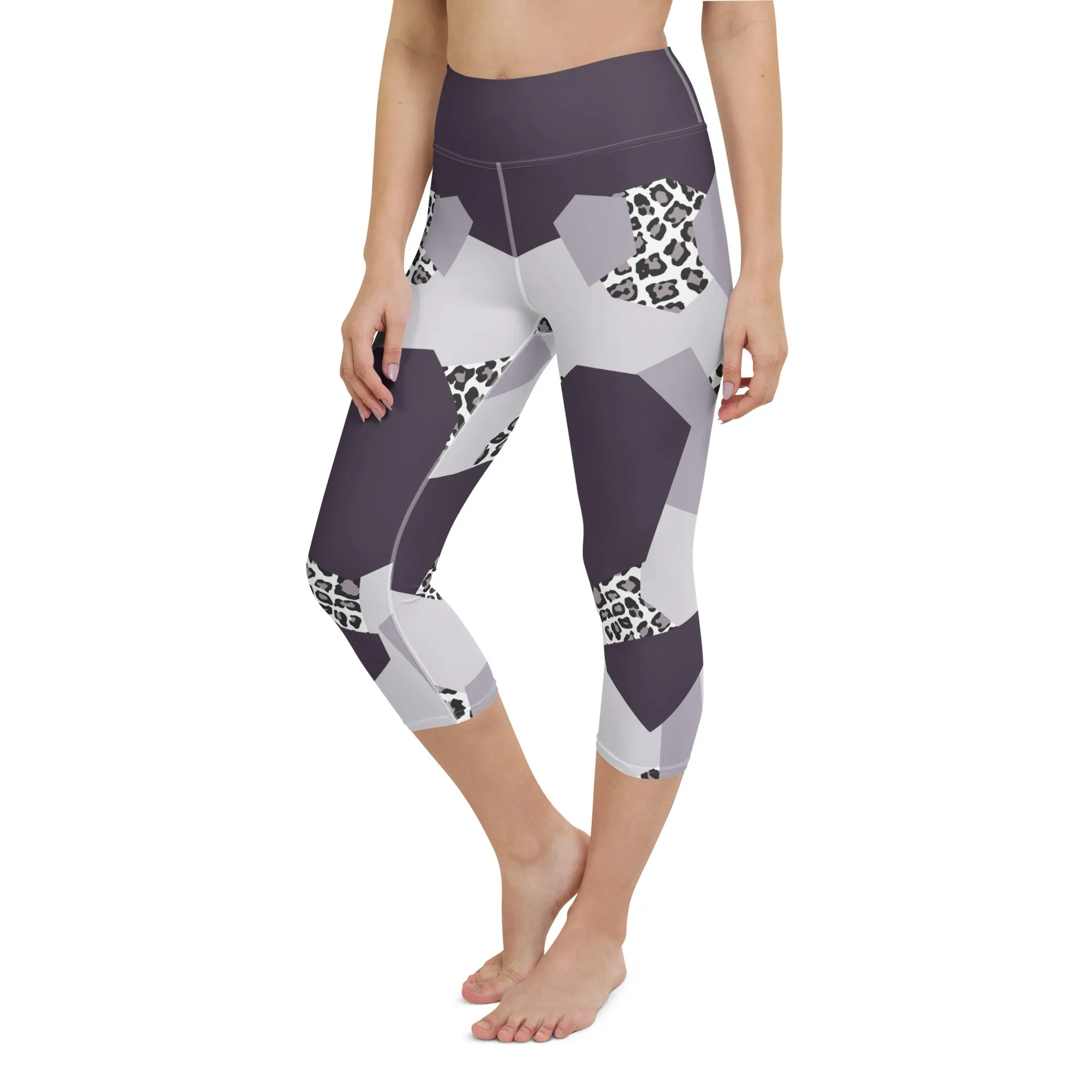 Geometric Animal Print Yoga Capris