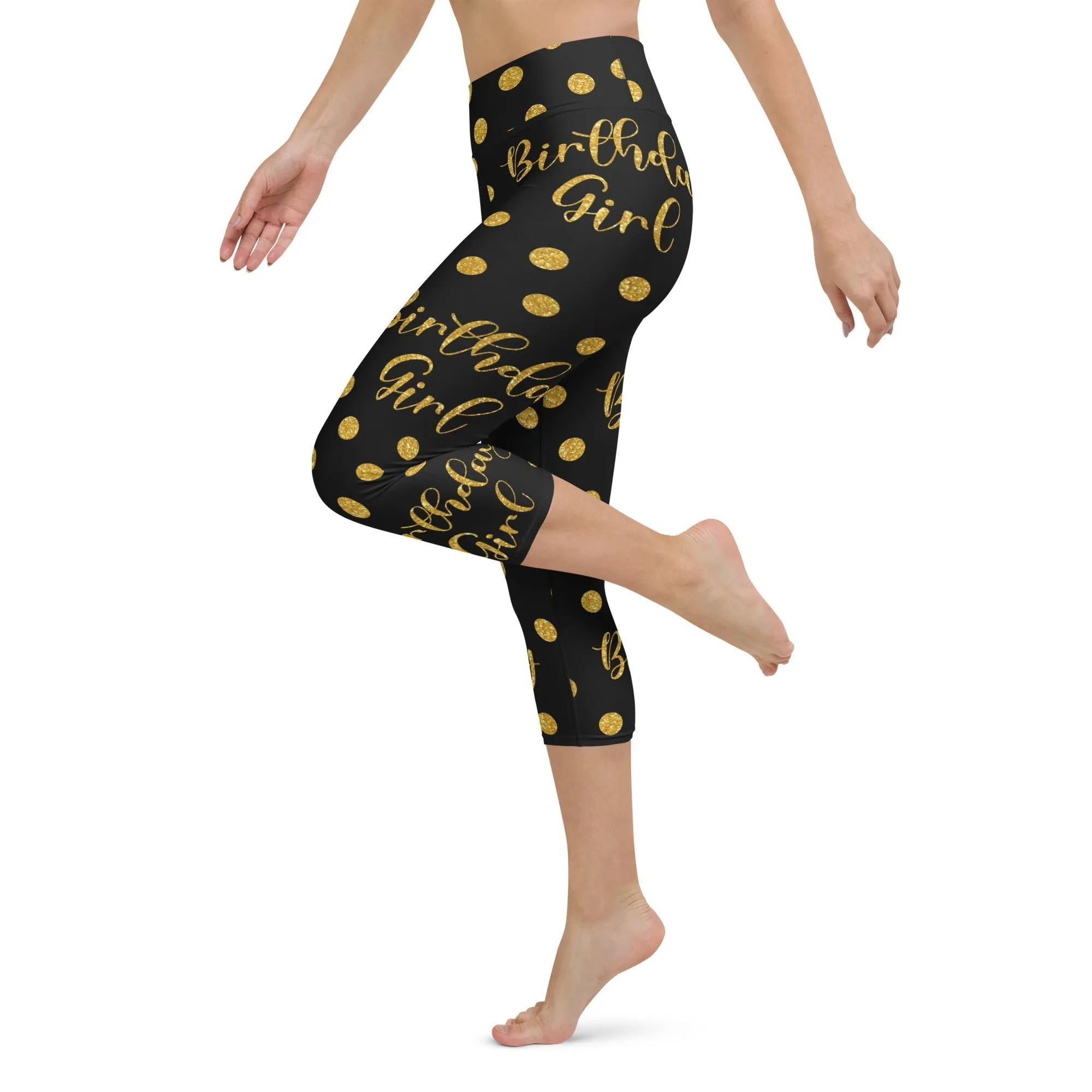 Golden Birthday Girl Yoga Capris