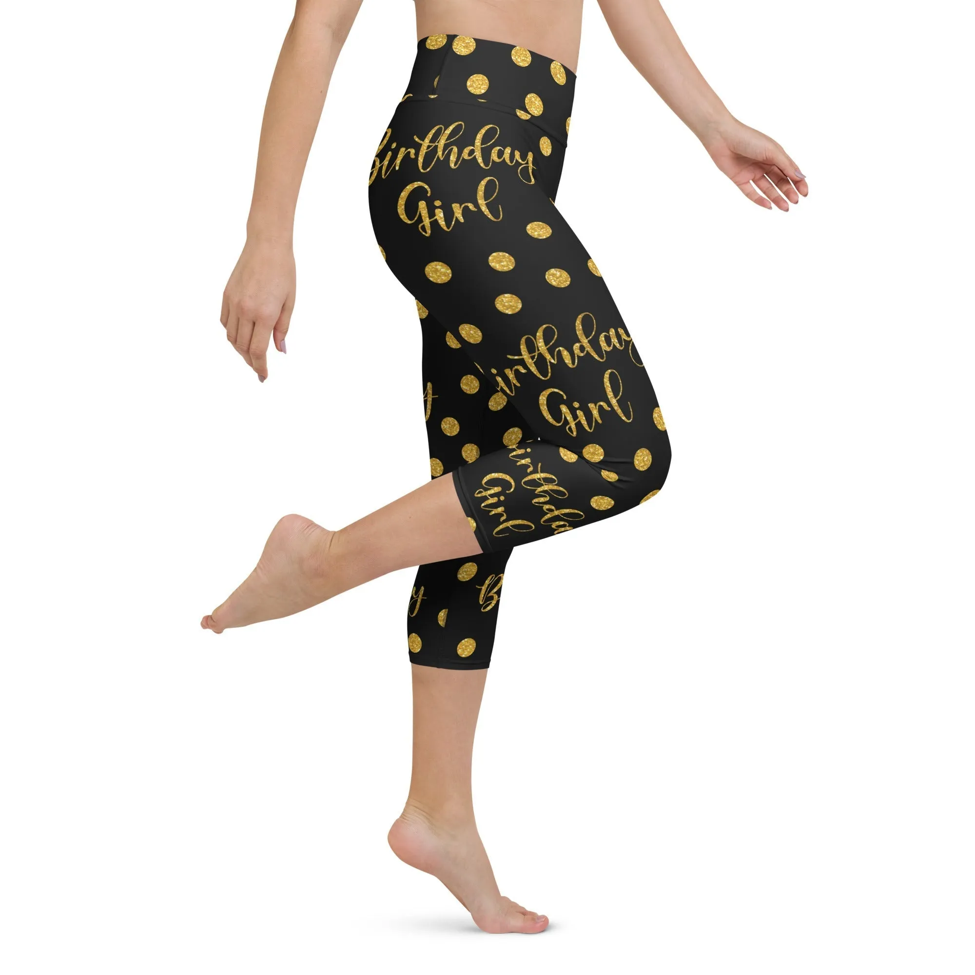 Golden Birthday Girl Yoga Capris