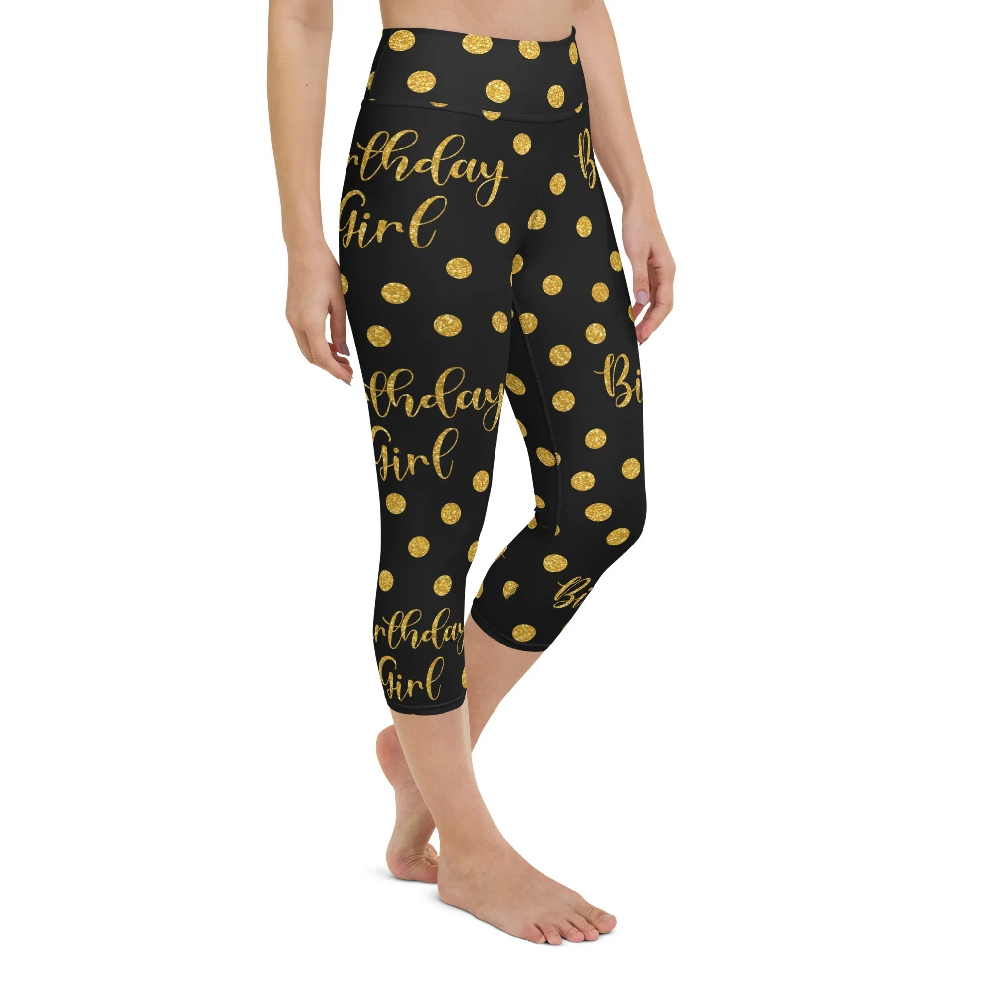 Golden Birthday Girl Yoga Capris