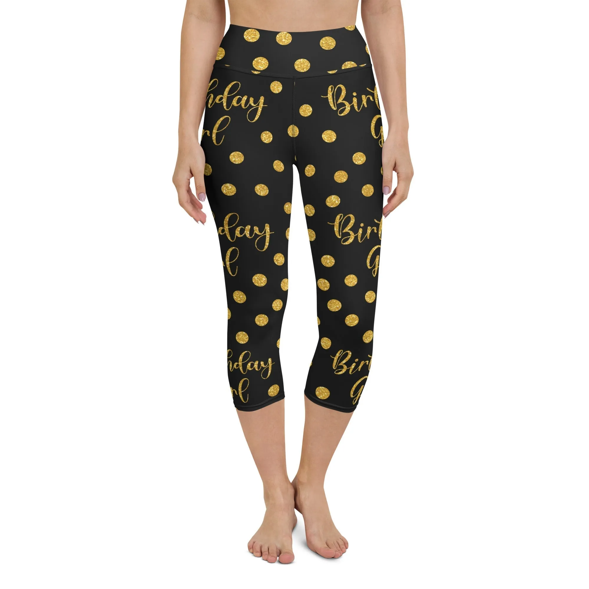 Golden Birthday Girl Yoga Capris