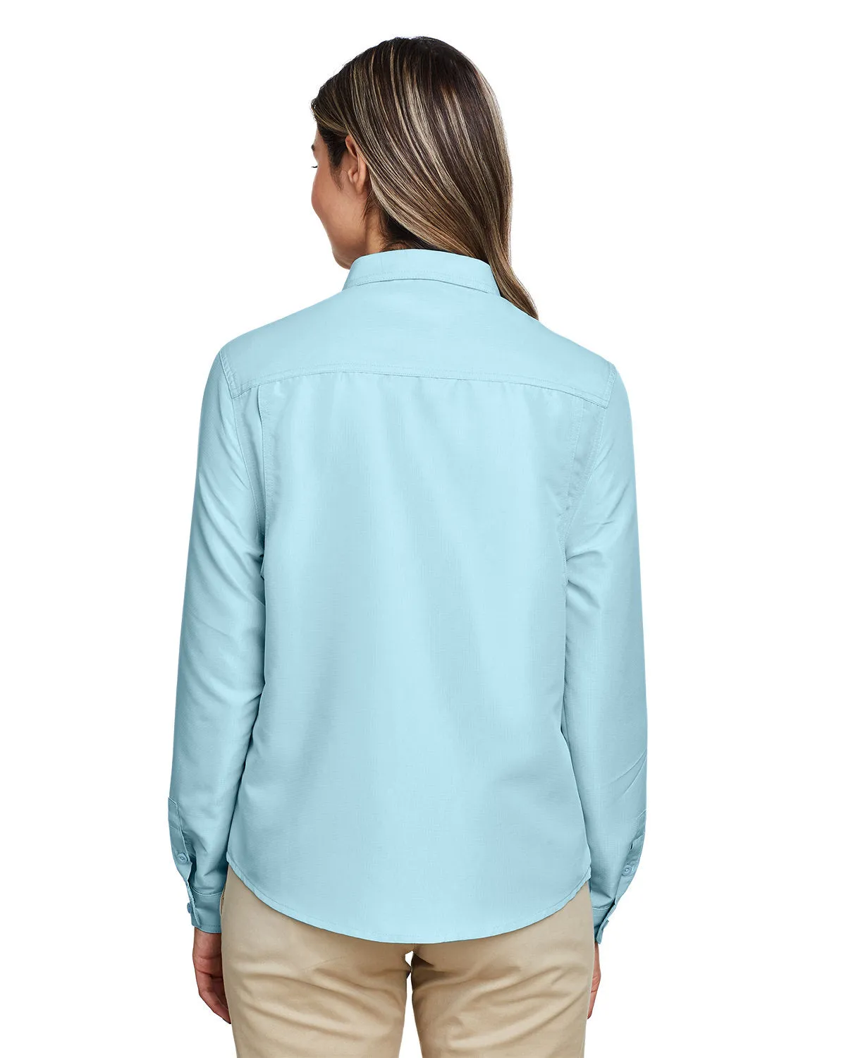 Harriton M580LW Ladies' Key West Long-Sleeve Performance Staff Shirt