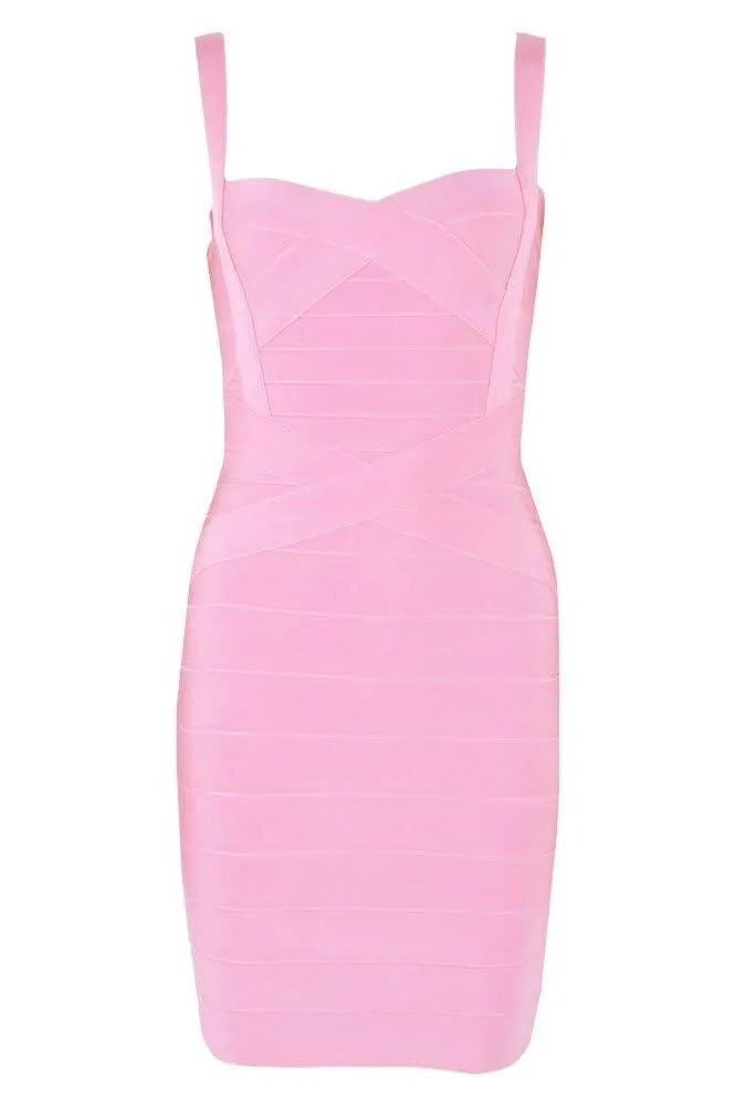 Heidi Bandage Mini Dress - Dusty Pink