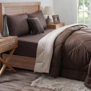 Hermosa Glister Pebble Brown Beige Quilt