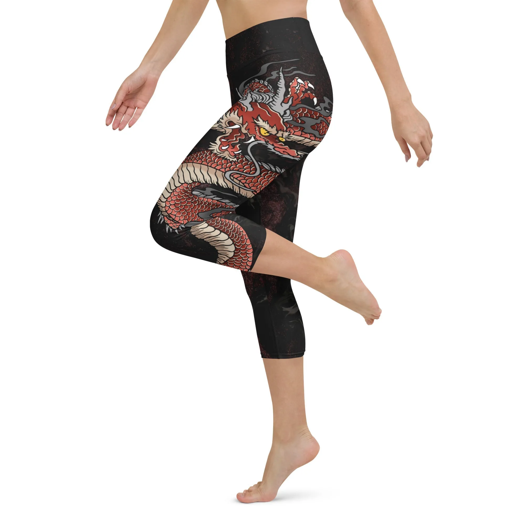 Japanese Dragon Yoga Capris