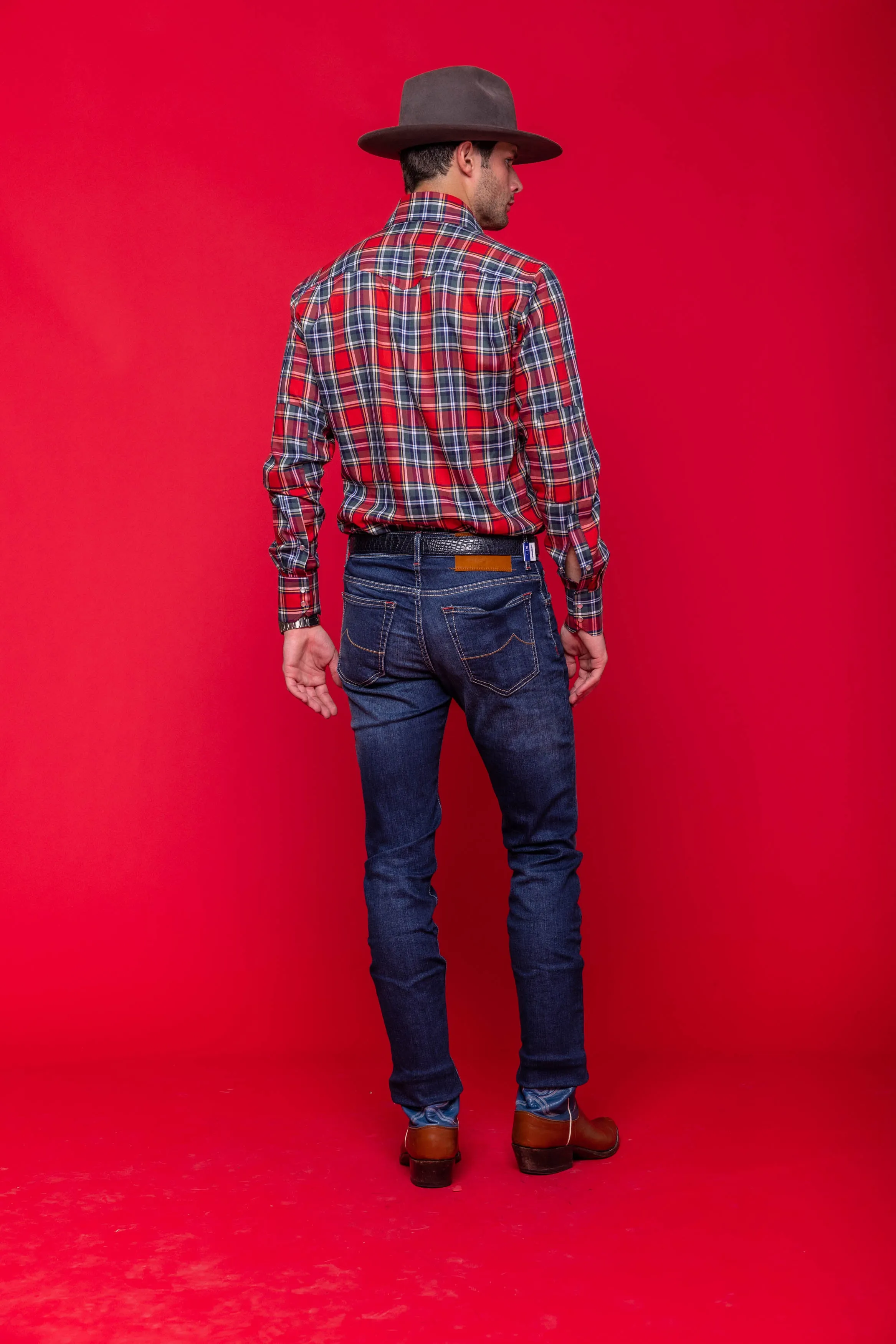 Kacey Field Shirt Red Tartan