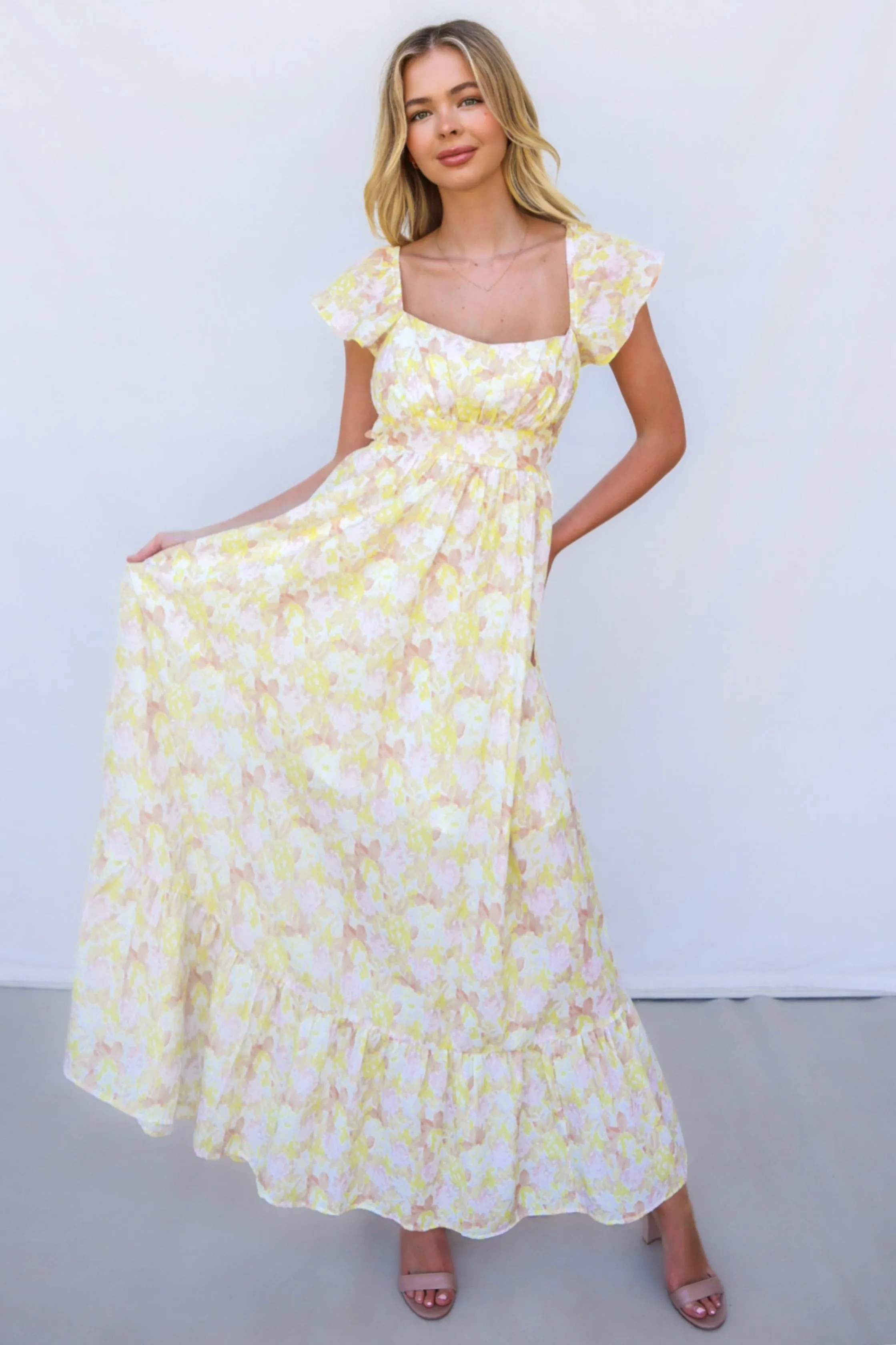 Lawson Maxi Dress - Yellow Floral