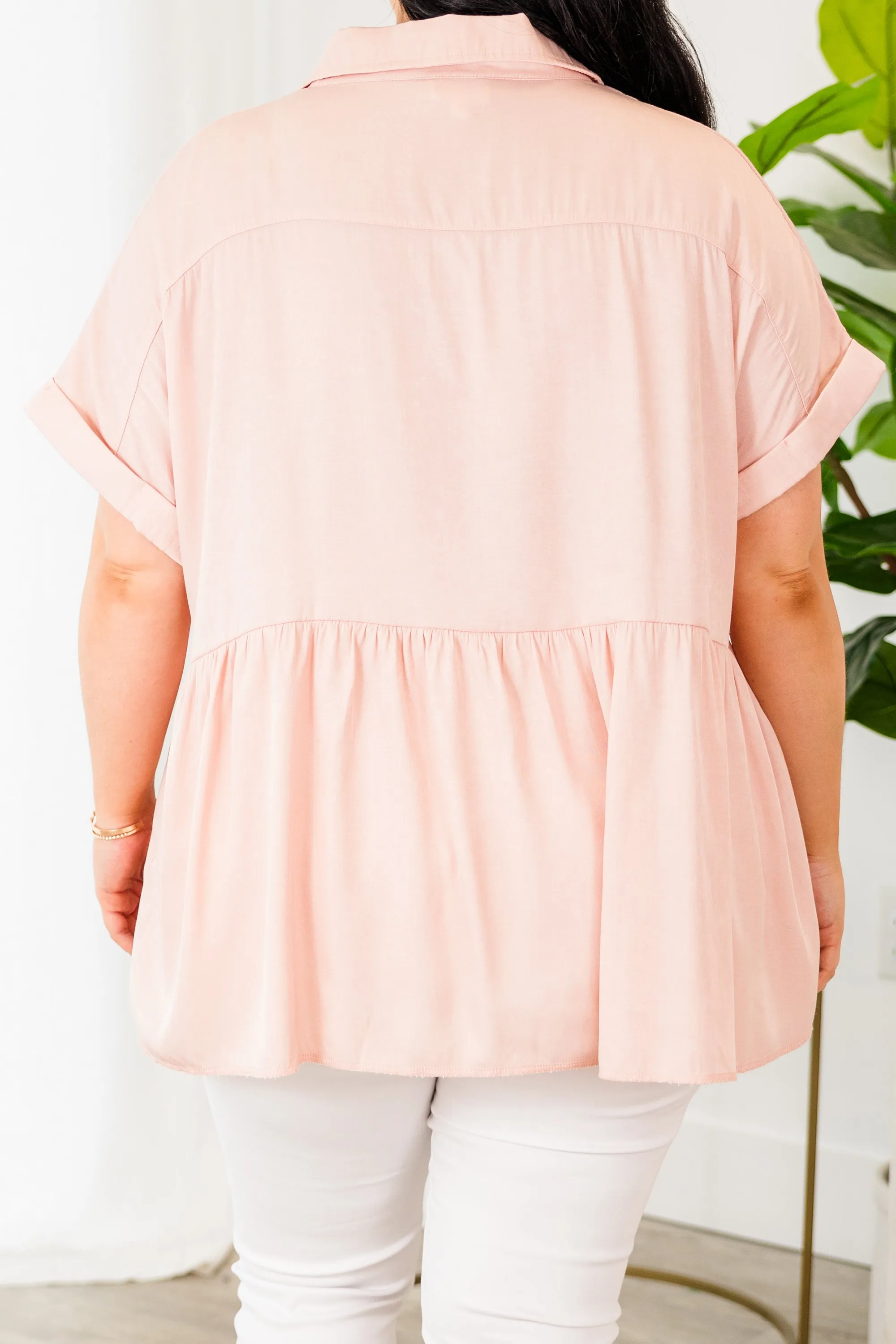 Let's Be Practical Top, Light Pink