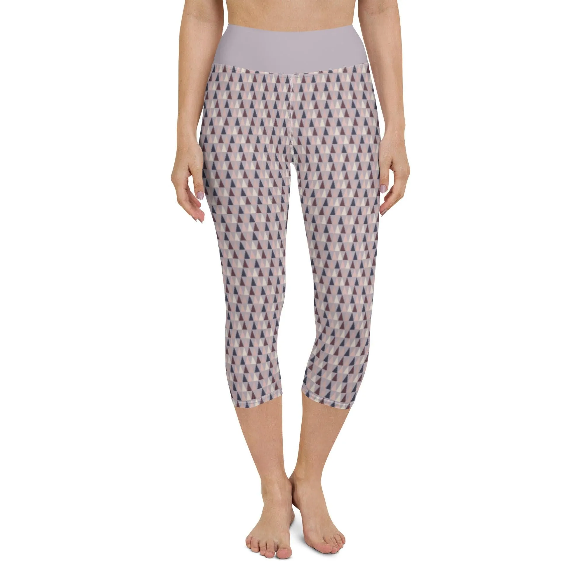 Lilac Triangle Women's Capri Yoga Pants