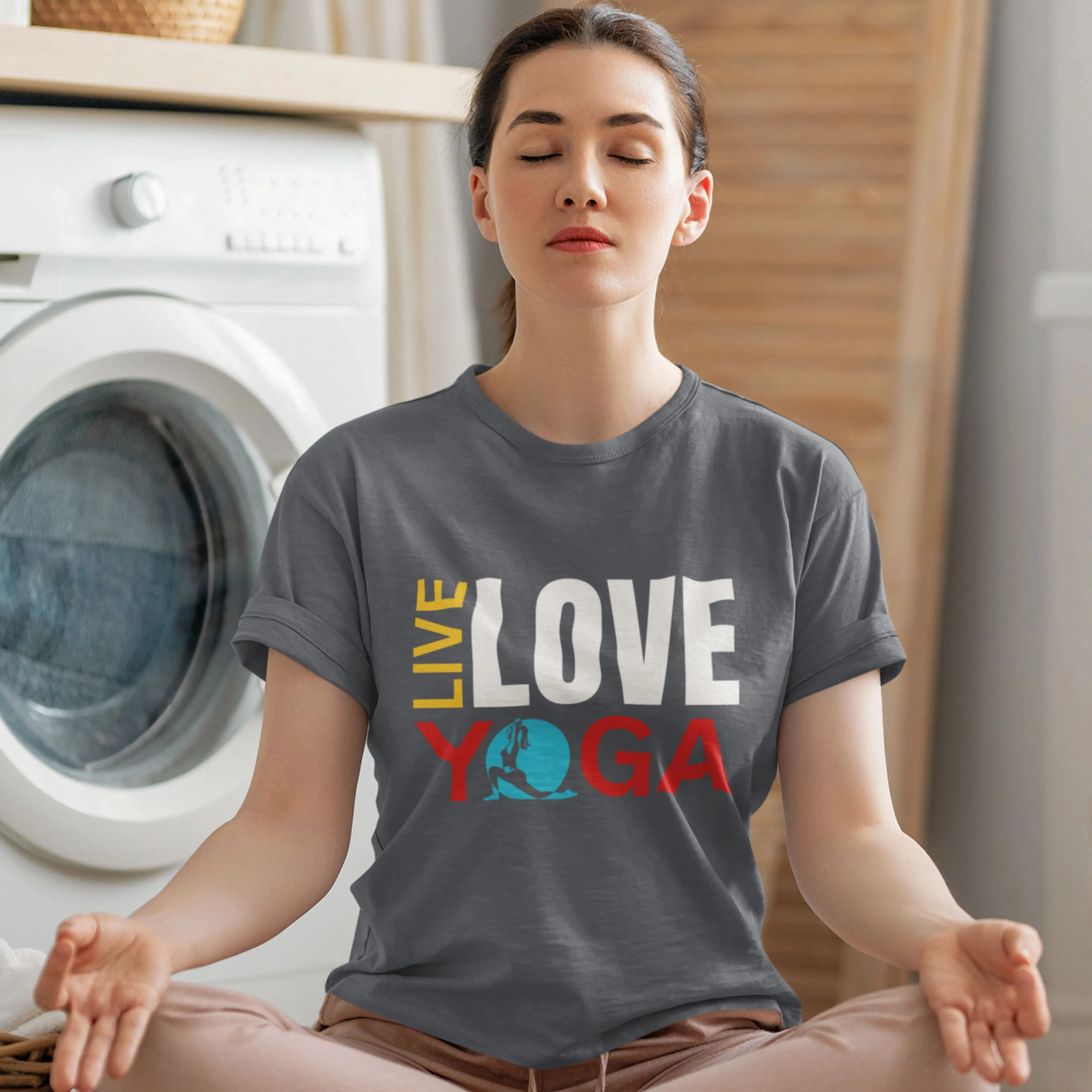 Live Love Yoga Round Neck Half Sleeve Classic T-Shirt