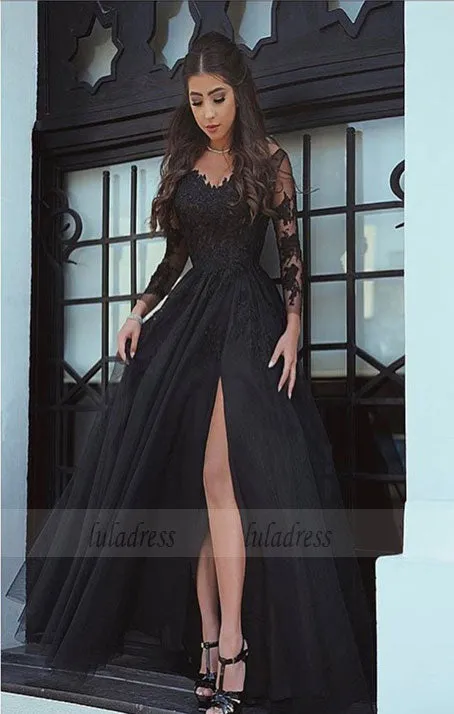 Long Sleeves Evening Gowns,Long Sleeves Prom Dress