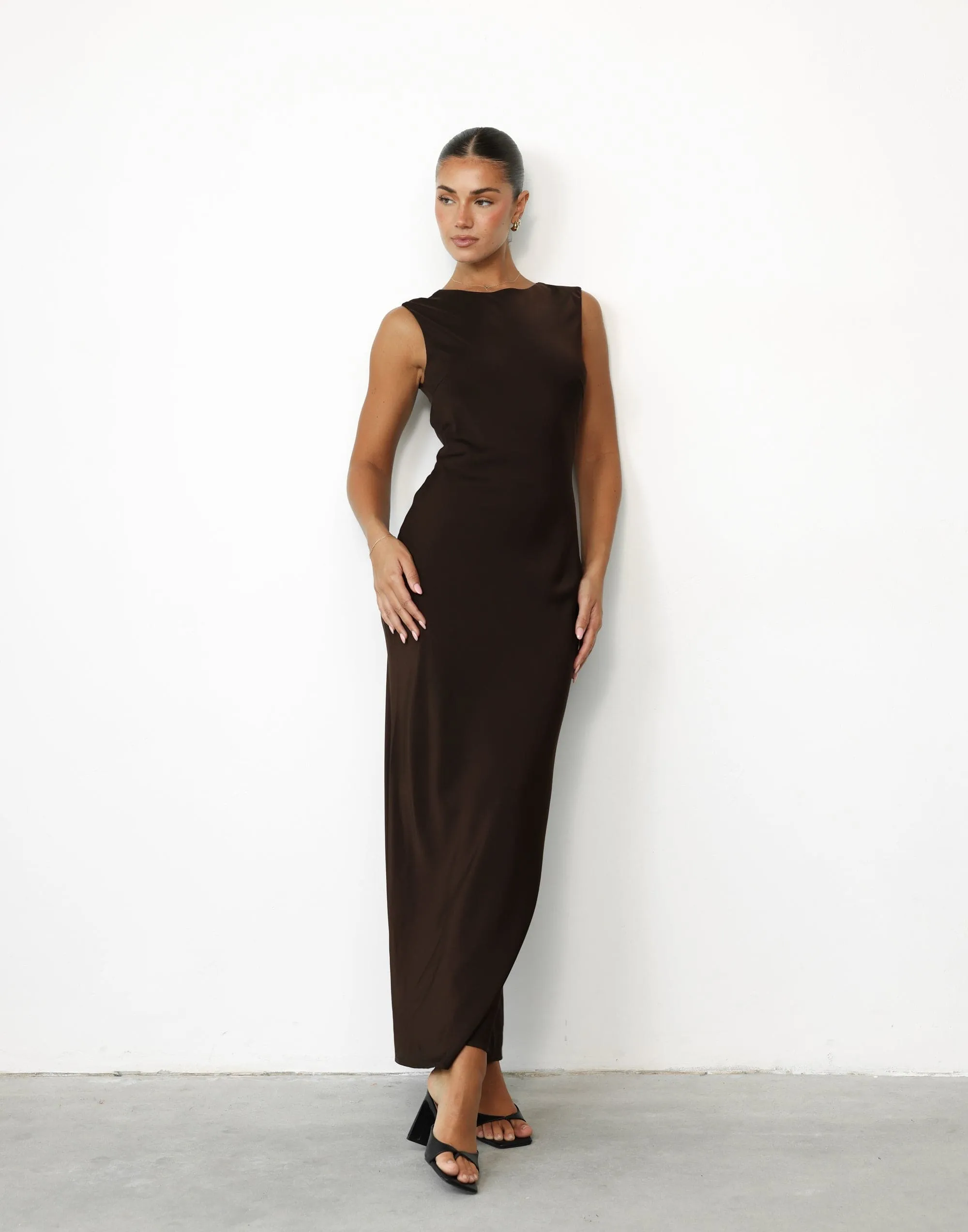 Lucetto Maxi Dress (Chocolate)