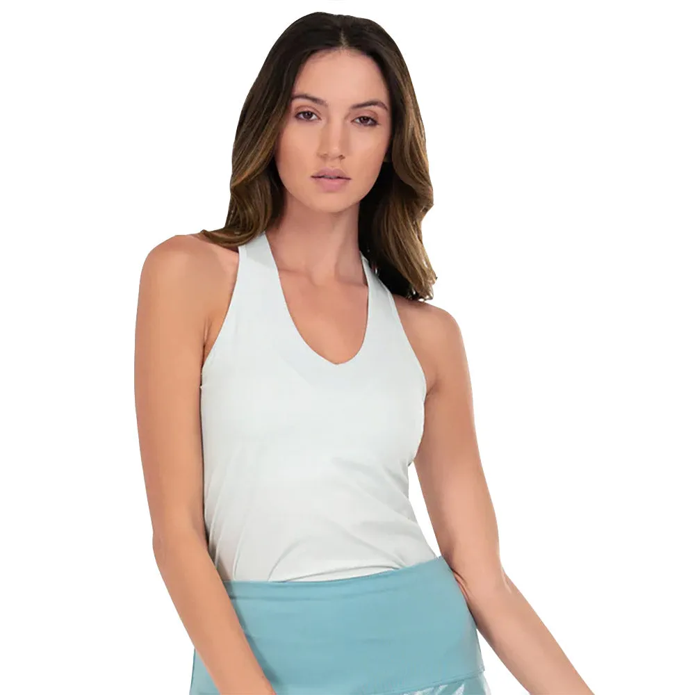 Lucky in Love V-Neck with Built-In Bra Womens Tennis Tank