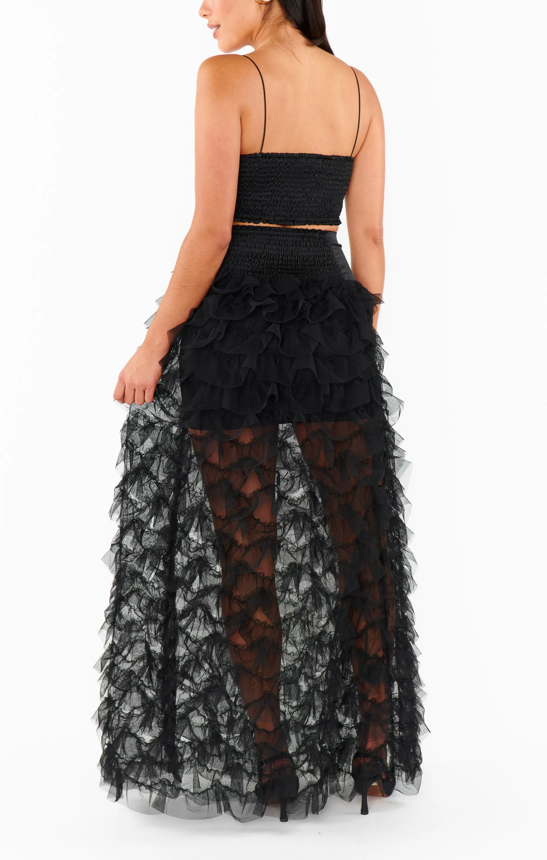 Meet Me at Midnight Skirt ~ Black Ruffle Tulle