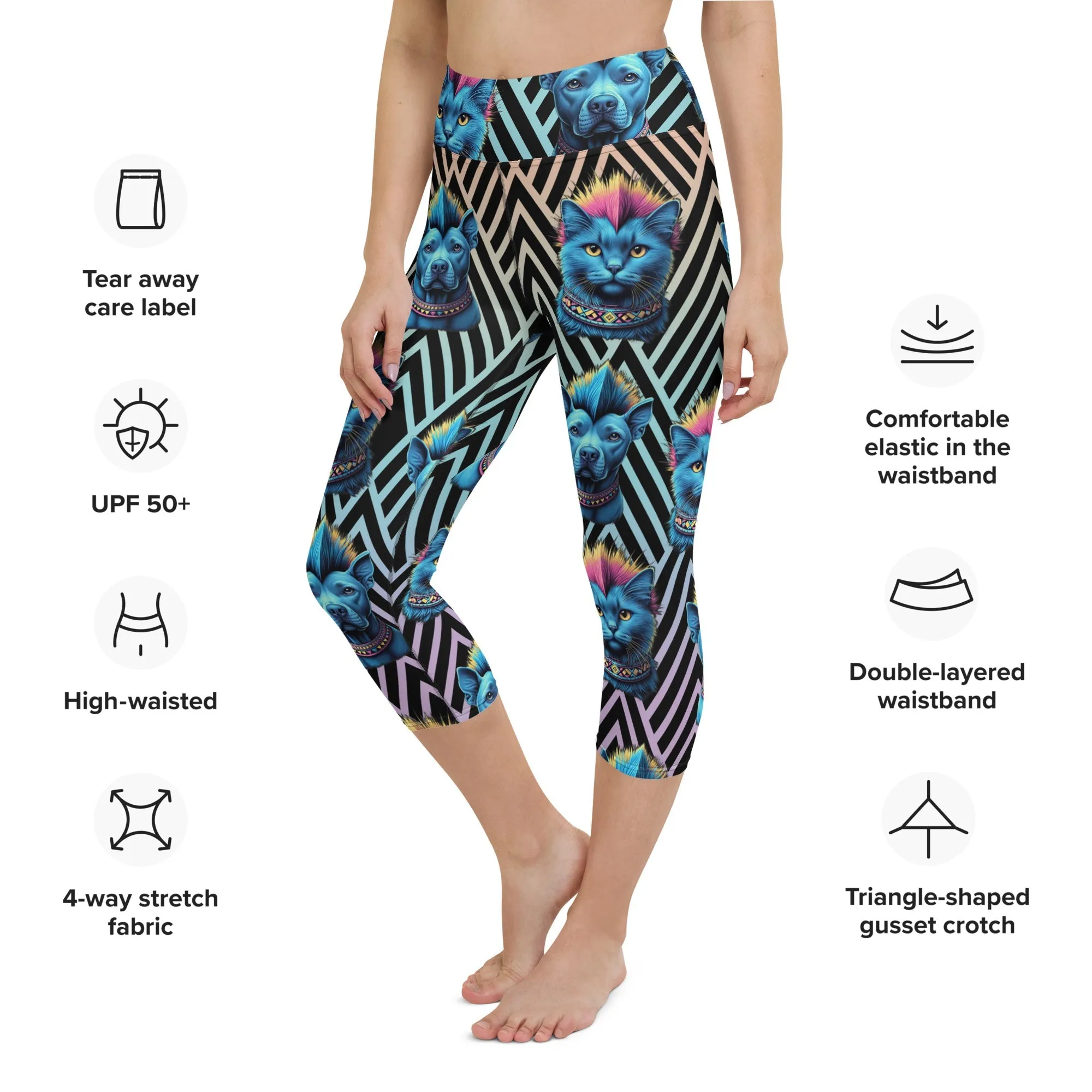 Mohawk Cats & Dogs Yoga Capris