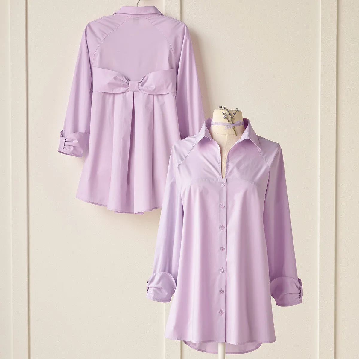 Monticello Lavender Bow Blouse