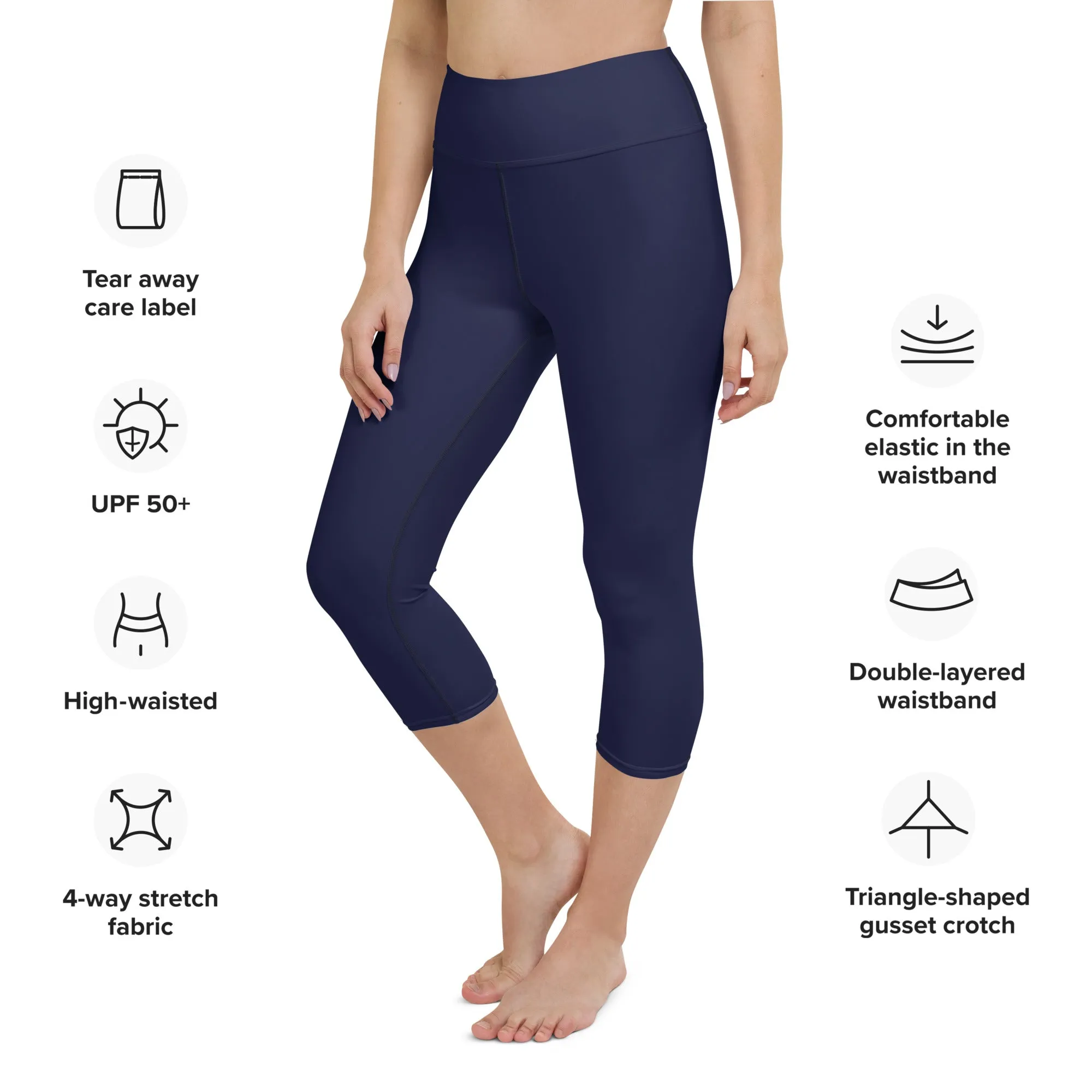 Navy Blue Yoga Capris