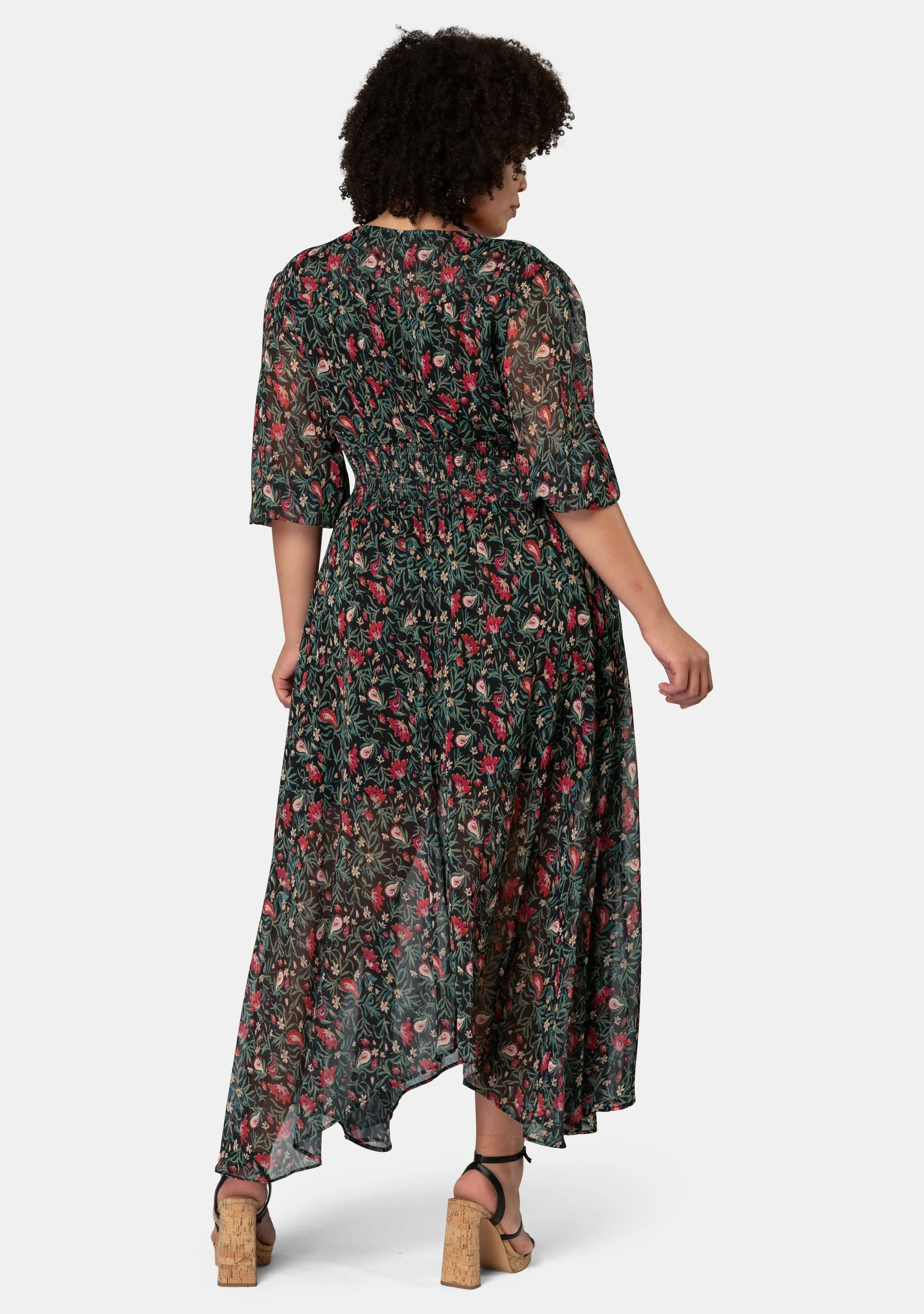 Next Universe Rose Print Maxi Dress