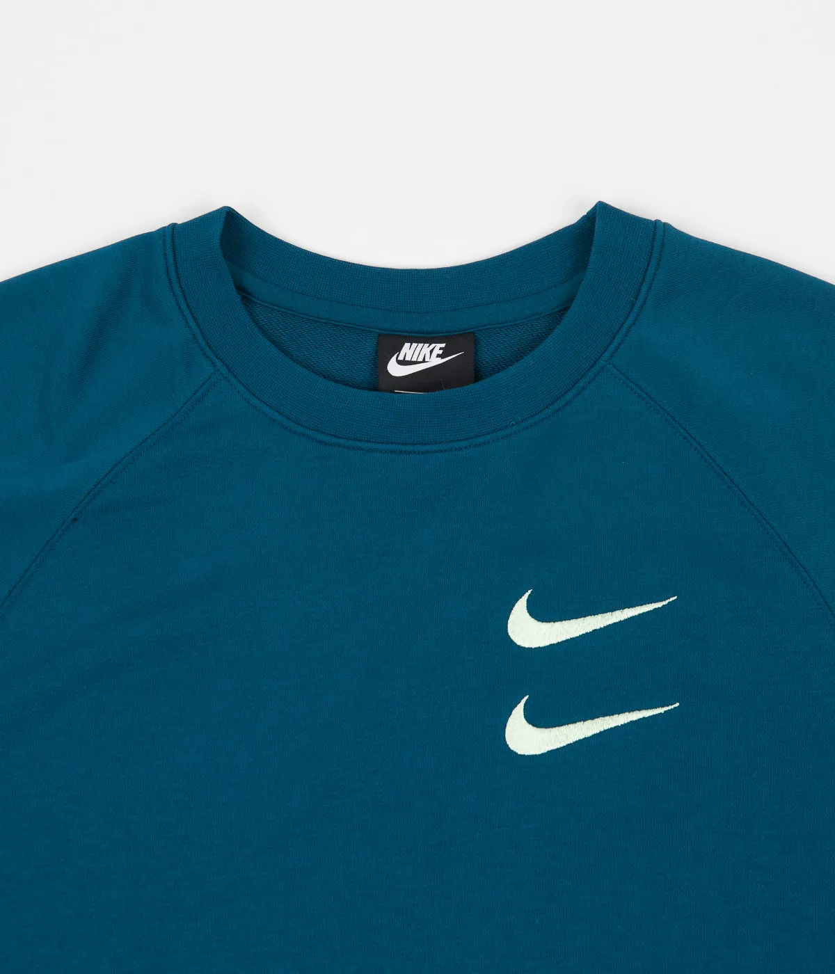 Nike Swoosh Terry Crewneck Sweatshirt - Blue Force / Barely Volt