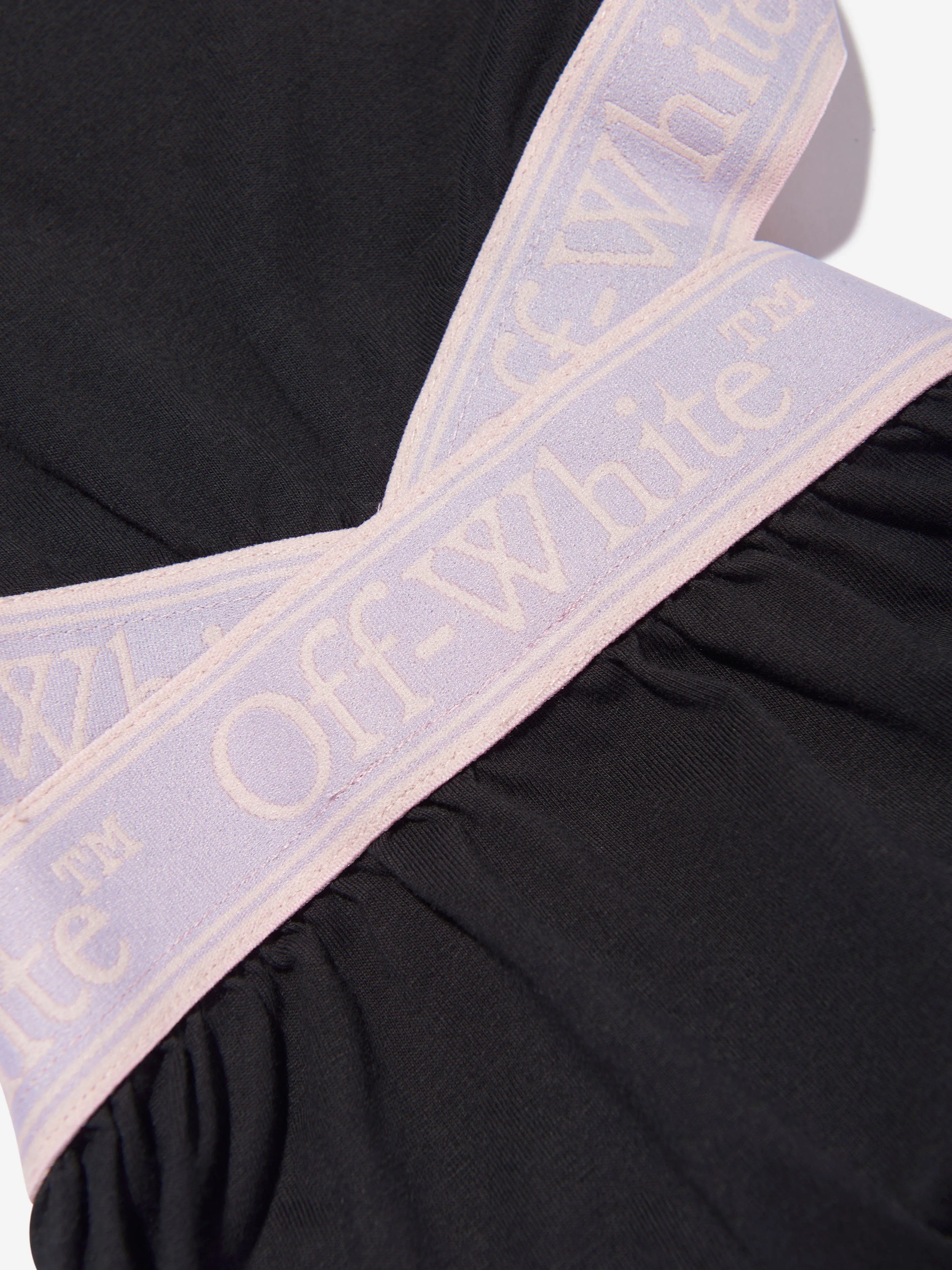 Off-White Girls Bookish Logo Bans Dress in Black