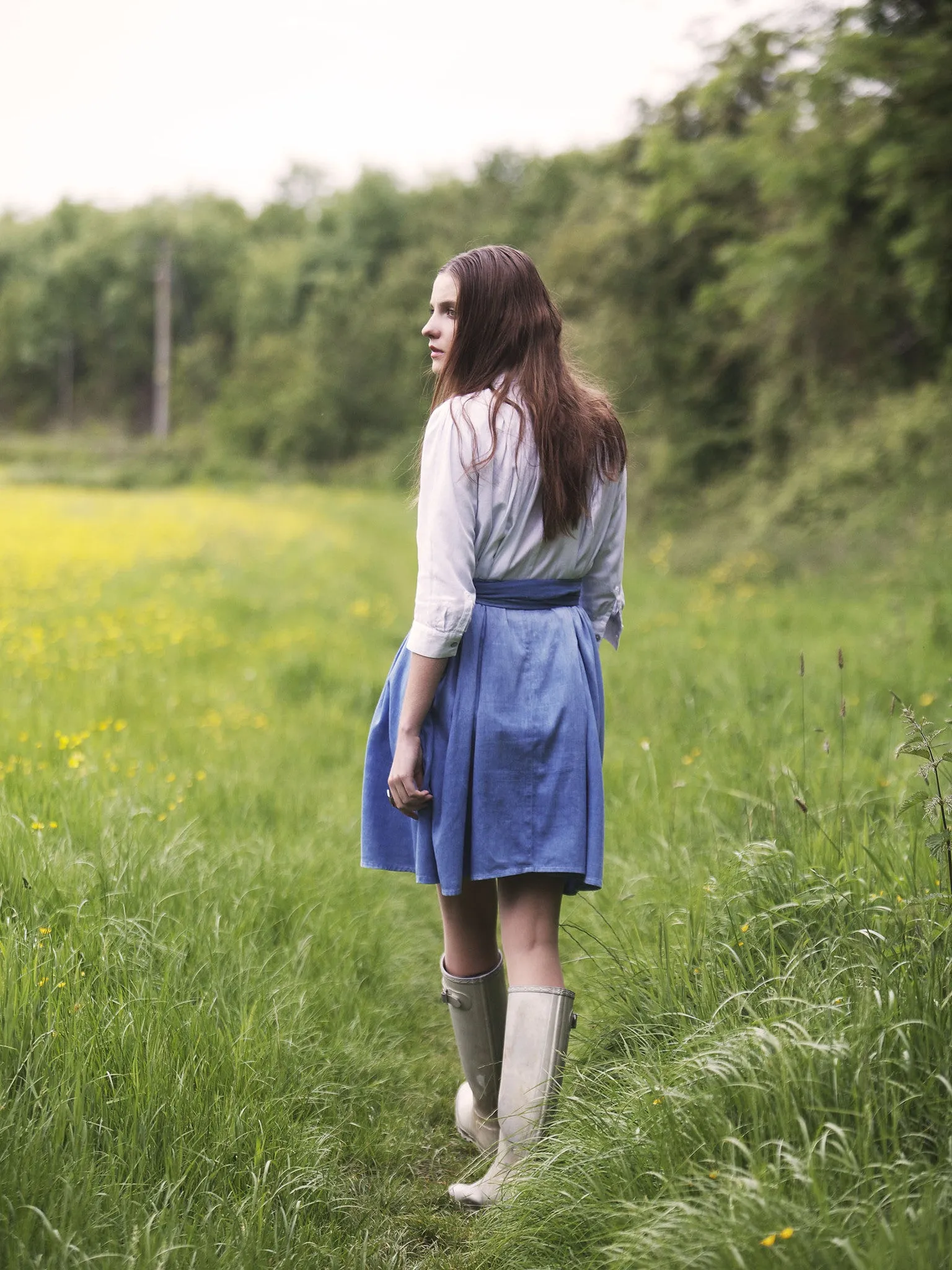 Outsider dip dye shirt dress with obi belt *last two pieces left*